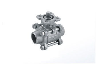 3PC Type Welded Ball Valve With (High mounting Pad)